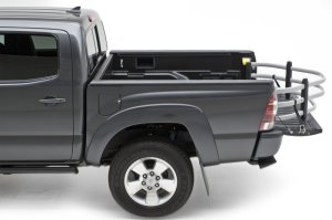 Chevrolet Colorado Truck Bed Tailgate Extender - AMP Research - BEDXTENDER HD Moto with Slant Back Design - Silver - `04-`12
